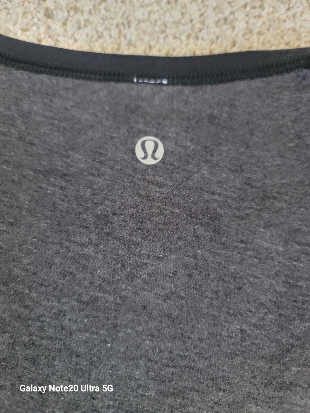 lululemon athletica  Heather Charcoal Crew Neck Shirt (Reversible)